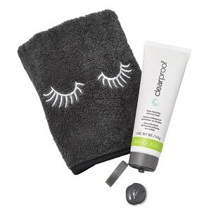 Mary Kay Clearproof Charcoal Mask with Dark Gray Eyelash Towel 094148